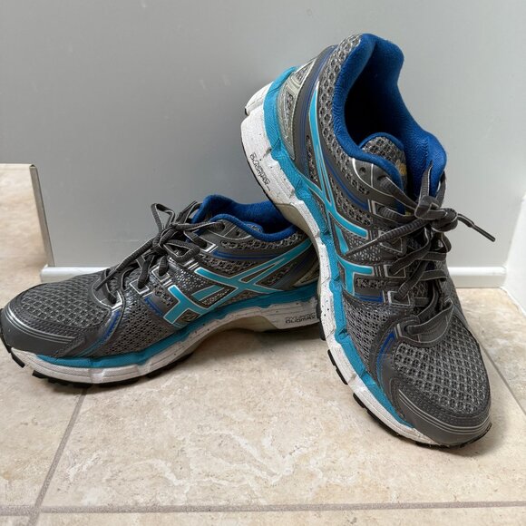 Womens Asics Gel-Kayano 19 Stability Running Shoes, Size 9.5, Blue & Grey - Picture 1 of 8